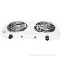 double electric stove with white body